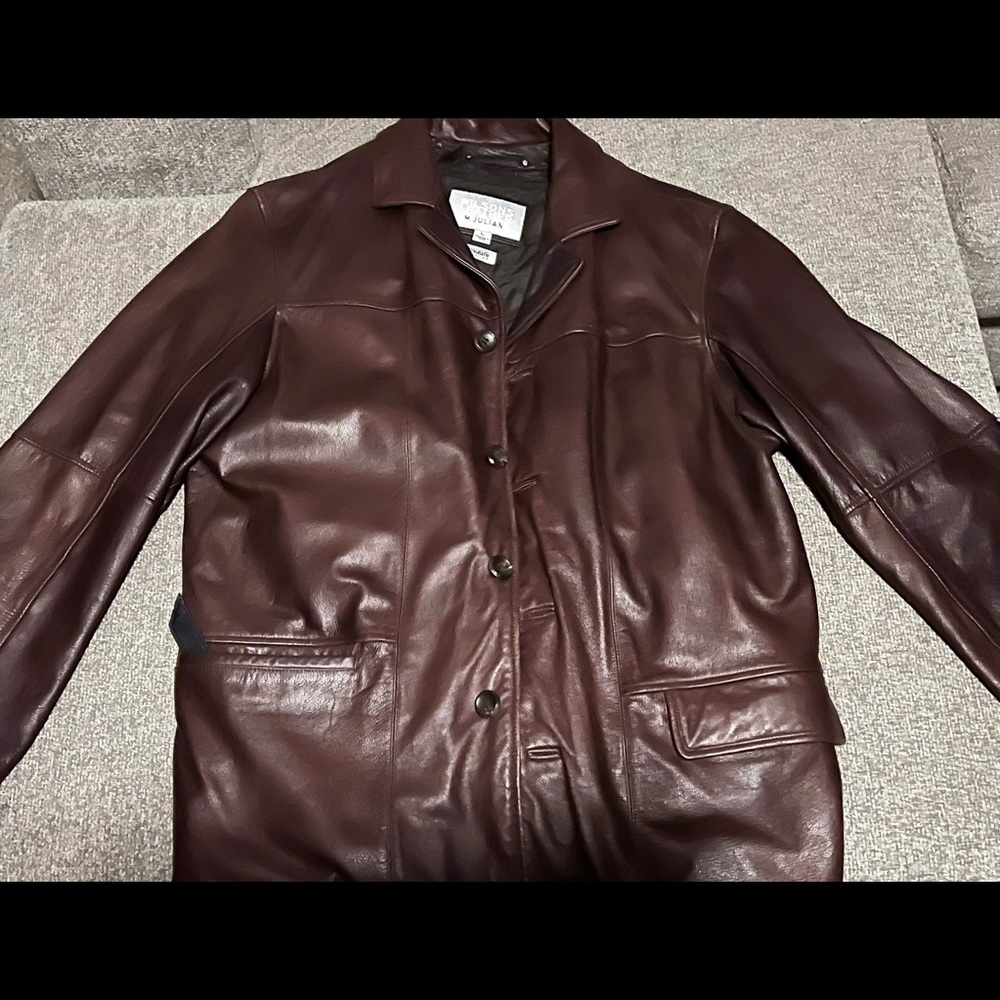 Men’s Brown Leather Jacket Large